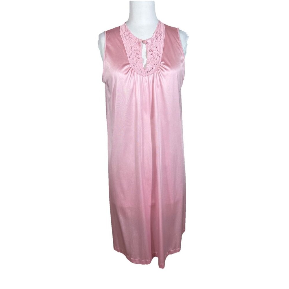 Vintage sleeveless Nightgown Vanity‎ Fair PInk Womens size small